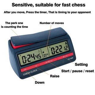 DARNELL Durable Game Clock Chess Competition Digital Timer Chess Clock International Checkers Advanced Count Up Down Board Game Playing Board Game Accessory Chess Games Tools Game Timer