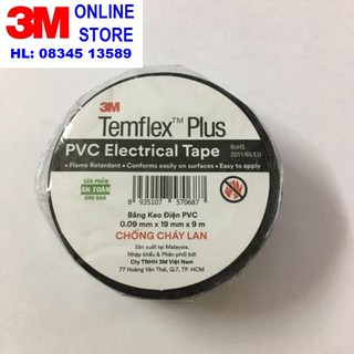 COMBO 02 cuộn BĂNG KEO ĐIỆN 3M PVC Electrical Tape 19 mm x 9m