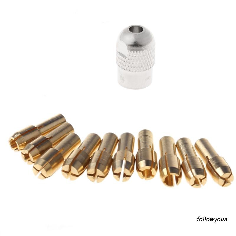 Set 10 đầu kẹp mũi khoan kích thước 0.5-3.2mm 4.3mm