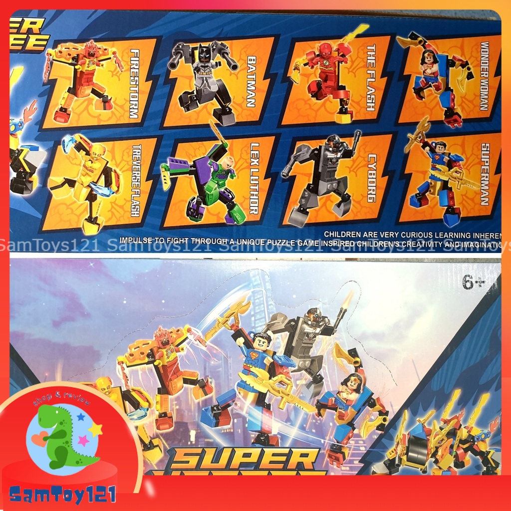 Bộ 8 mô hình lắp ráp Lego SUPER HERO dành cho bé trai