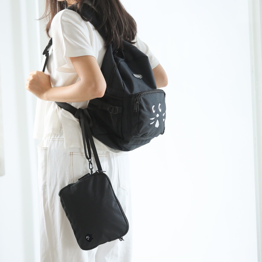 Ba Lô Đi Học / Du Lịch Cỡ Lớn Thêu Họa Tiết Mèo Dễ Thương