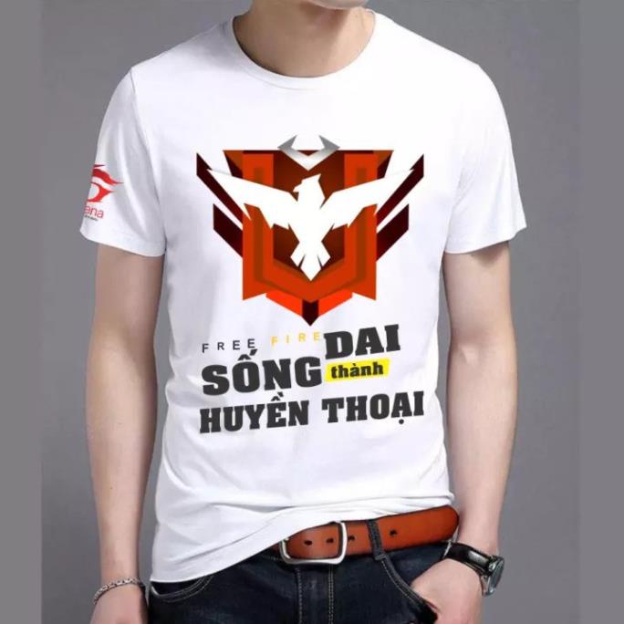 ⚡️FREESHIP⚡️Áo Thun Free Fire Rank "Sống Dai Thành Huyền Thoại" - Áo Thun Free Fire