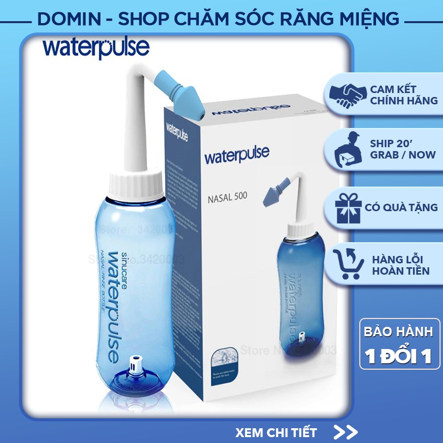 Bình rửa mũi Waterpulse vệ sinh viêm mũi viêm xoang [Chính Hãng ]