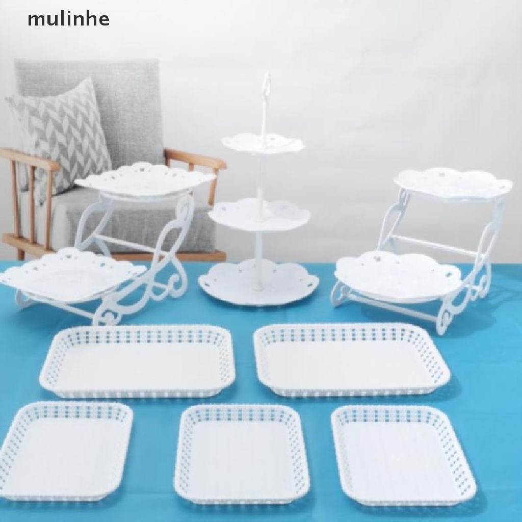 Set 1 / 2 Giá Đỡ Bánh Cupcake / Snack / Trái Cây Ba Tầng Sáng Tạo