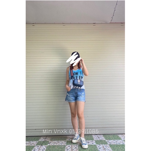 Quần short jean nữ dáng ôm HM Coachella-hàng xuất xịn