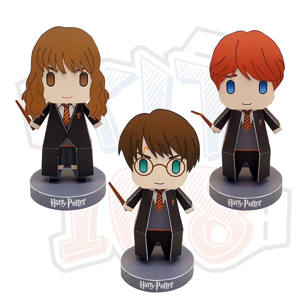 Mô hình giấy Chibi Harry Potter COMBO 0034