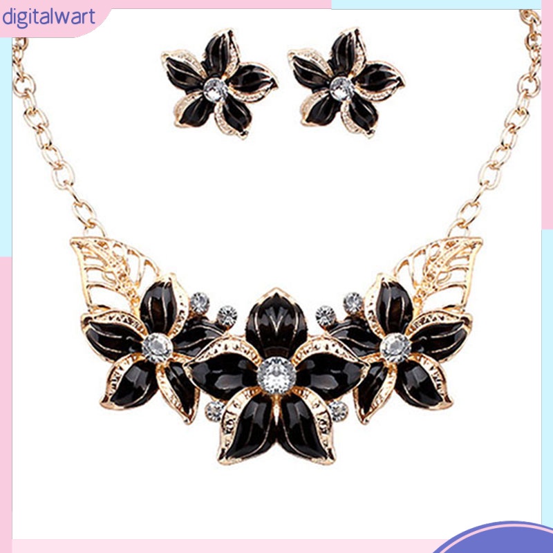Dây chuyền mặt hoa đính đá thời trang cho nữ