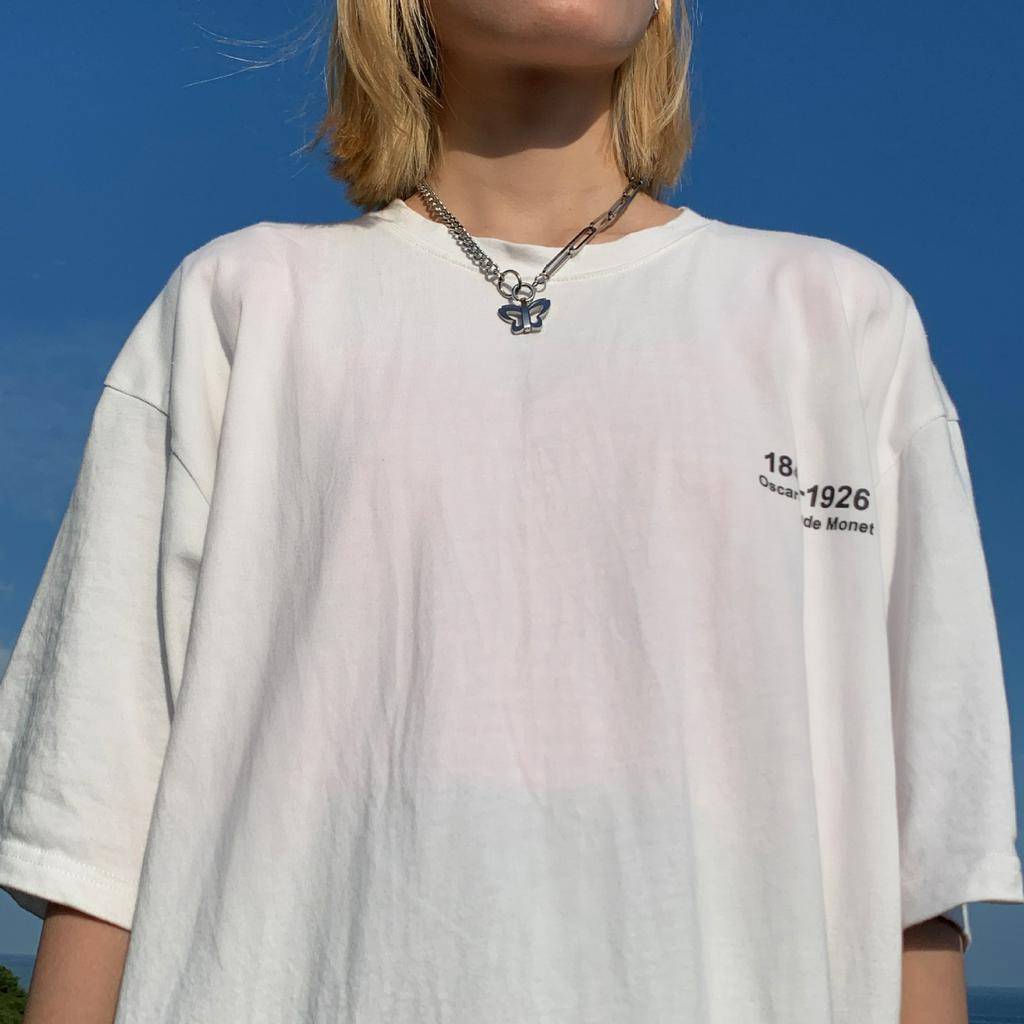 Dây Chuyền Mặt Hình Bướm Bằng Thép Titan Phong Cách Hip Hop 22704 Có Thể Sử Dụng Như Vòng Tay