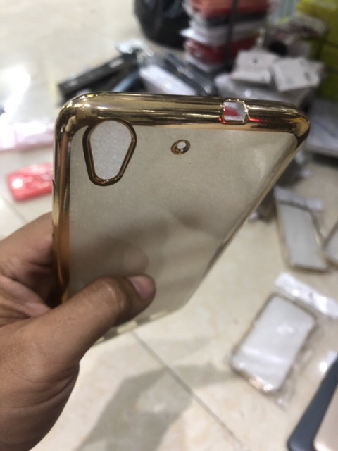 Ốp lưng huawei y62 dẻo viền vàng