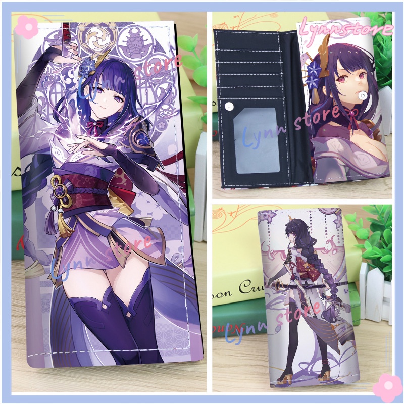 Ví dài Genshin Impact Kaedehara Kazuha Raiden Shogun Barbara Fischl Ví da PU Clutch