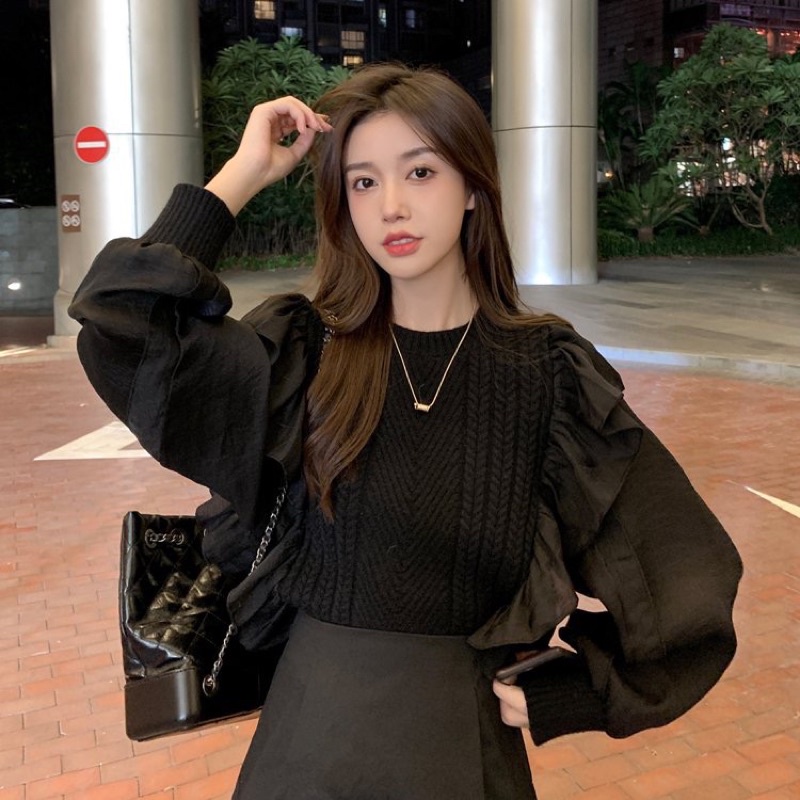 Áo len tay pha cánh rơi siêu xinh | BigBuy360 - bigbuy360.vn