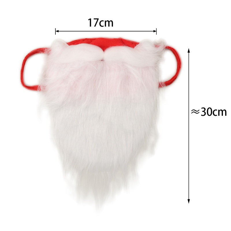 Mũ Ông Già Noel 3D + Tấm Che Mặt + Râu Bằng Lông Nhung Dày Ấm Áp Dành Cho Trẻ Em / Người