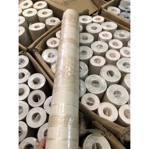 Thô lụa dán tường khổ 53cm*10 mét dán ngoài vân nổi có kim tuyến | BigBuy360 - bigbuy360.vn