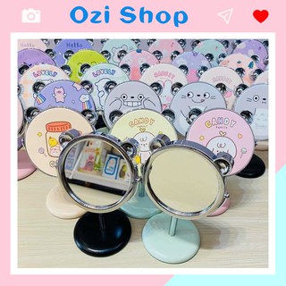 Gương Để Bàn Xoay 360 Độ Hình Tai Thỏ Dễ Thương