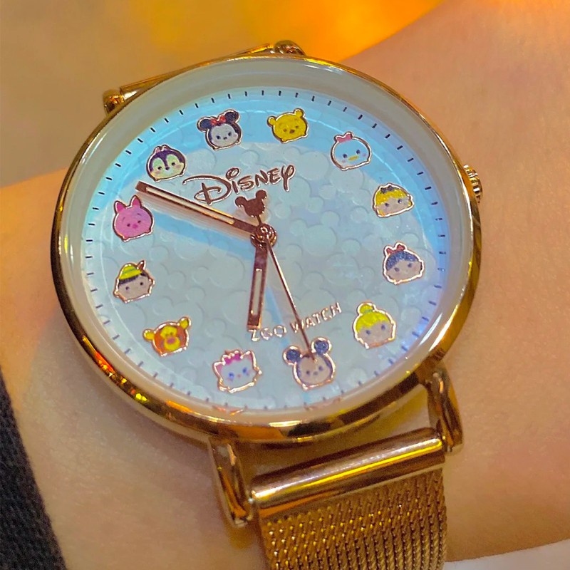 ✁✱Đồng Hồ Đeo Tay Hoạt Hình Disney Tsumtsum Chống Thấm Nước Bằng Thép Không Gỉ Dành Cho Trẻ