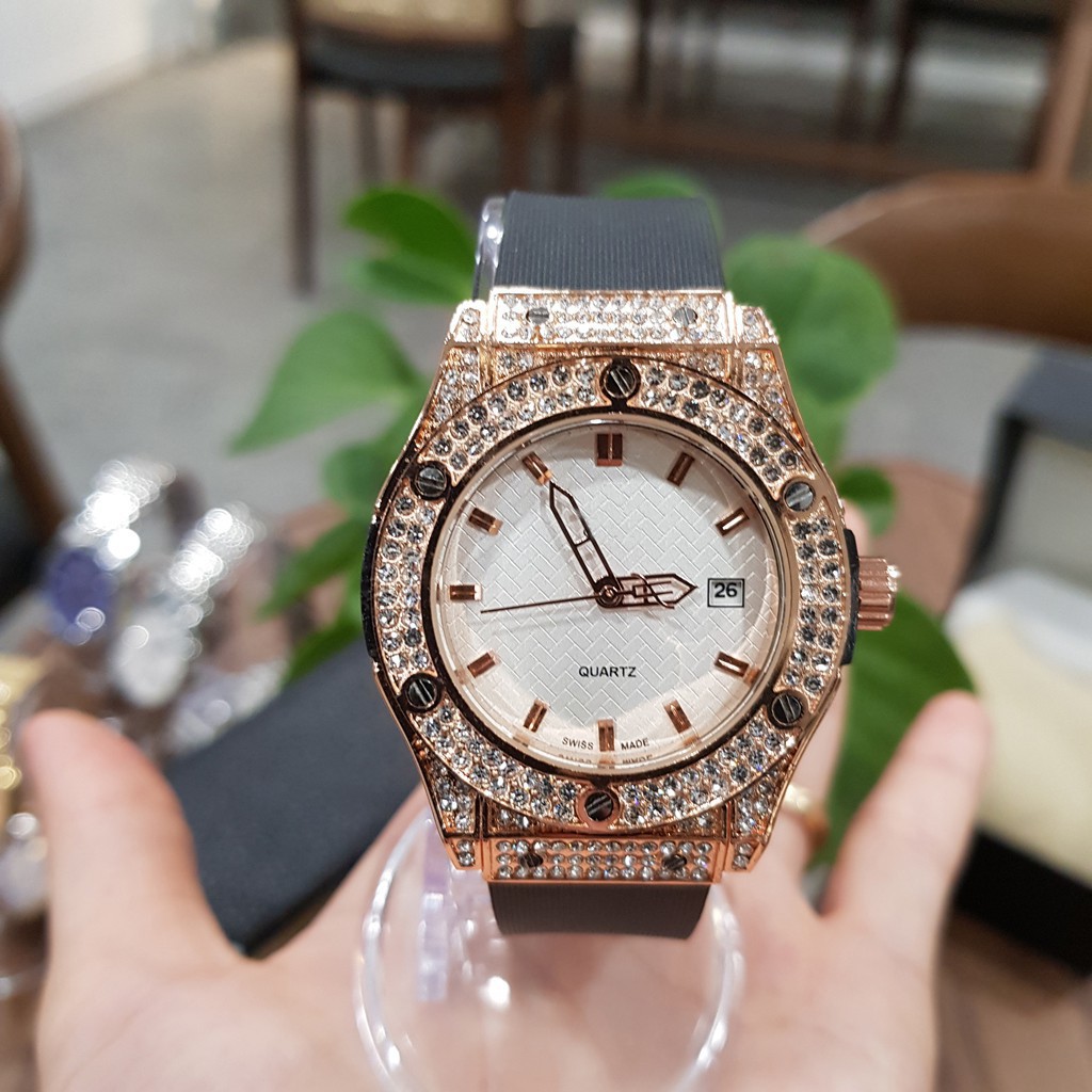 Xả Kho [ Xả Kho] FREE SHIP 99K ĐỒNG HỒ HUBLOT NỮ DÂY CAO SU HƯƠNG THƠM VANI ĐỘC ĐÁO