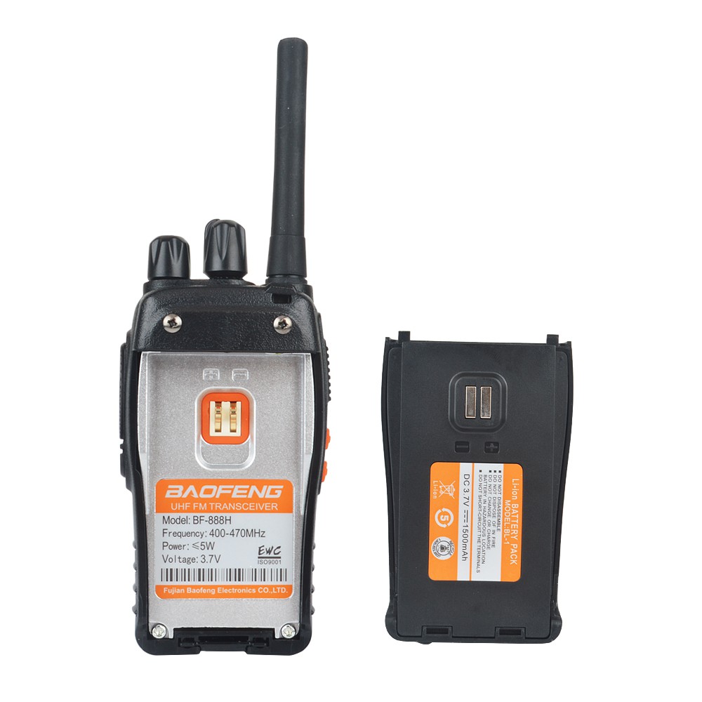 Bộ 2 Bộ Đàm Baofeng Walkie Talkies Hai Chiều Cổng Usb 888h Bf-888H