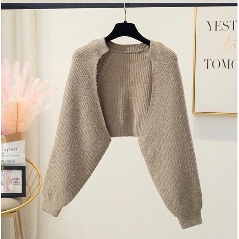 Áo khoác cardigan tay phồng