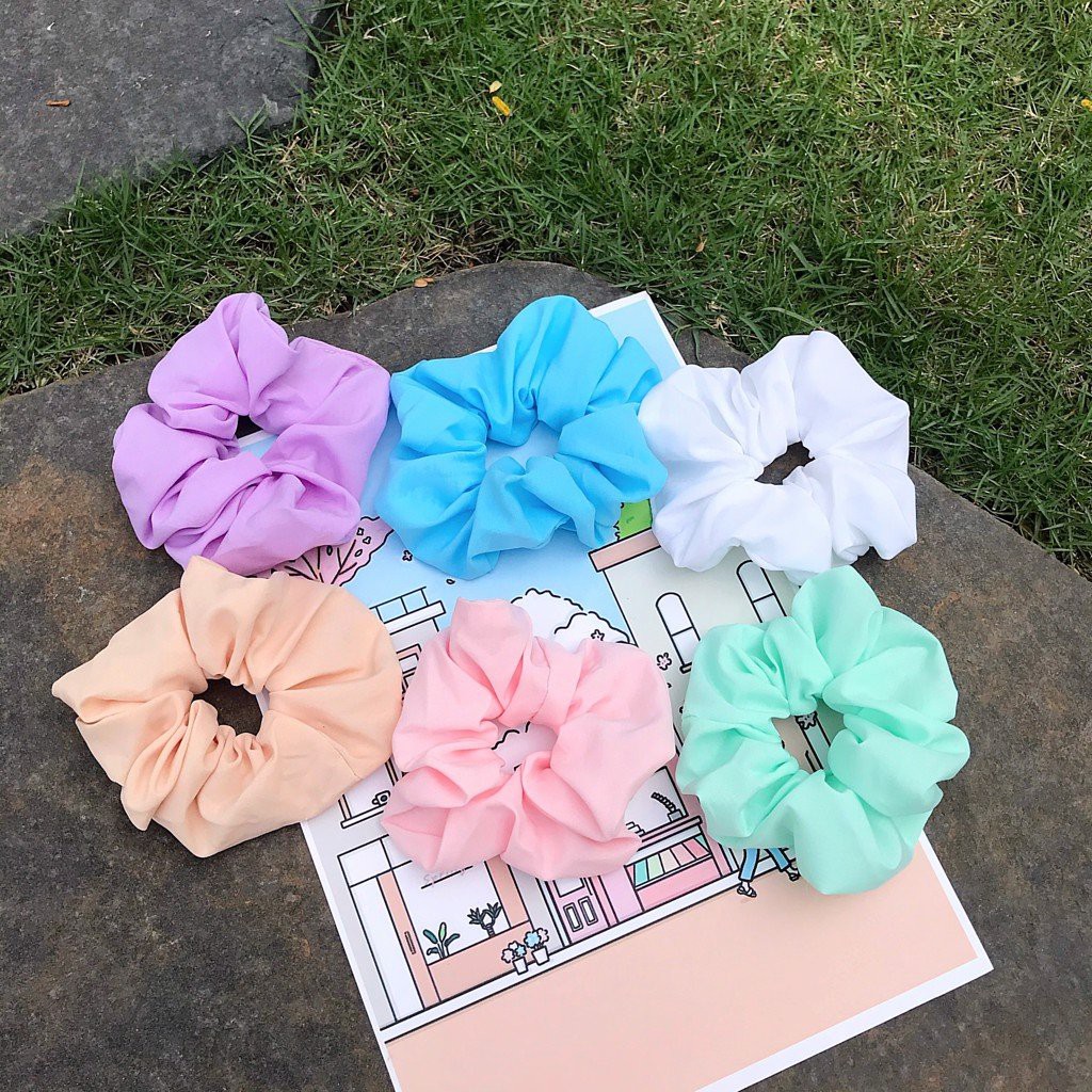 Cột tóc vải scrunchies phối màu dễ thương CT103