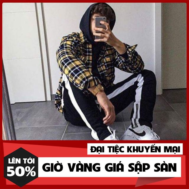 Quần Line Zip - TRACK PANTS UNISEX , áo thun tay lỡ, áo hoddie, quần kaki