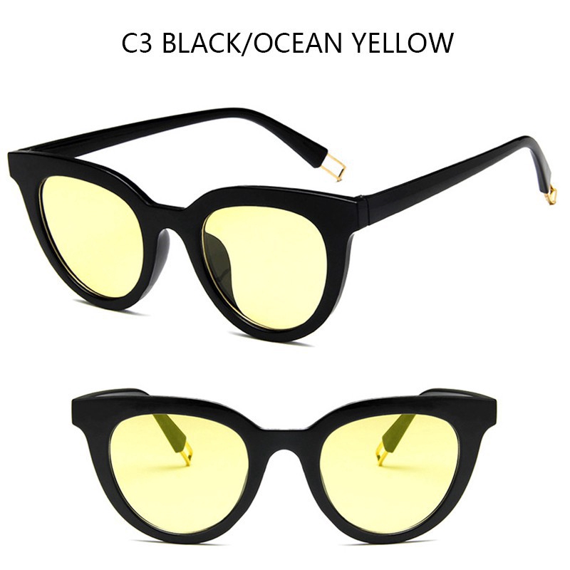 Kính mát UV400 kiểu mắt mèo thời trang Hàn Quốc sang trọng