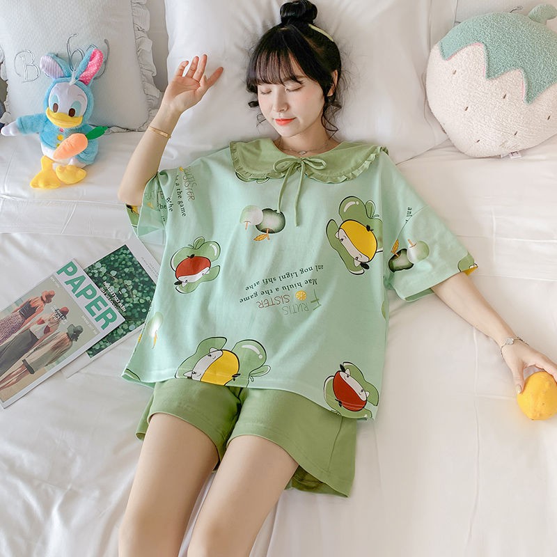 Đồ ngủ Chất Liệu cotton Thoáng Mát Phong Cách Hàn Quốc Dễ Thương Cho Nữ | BigBuy360 - bigbuy360.vn
