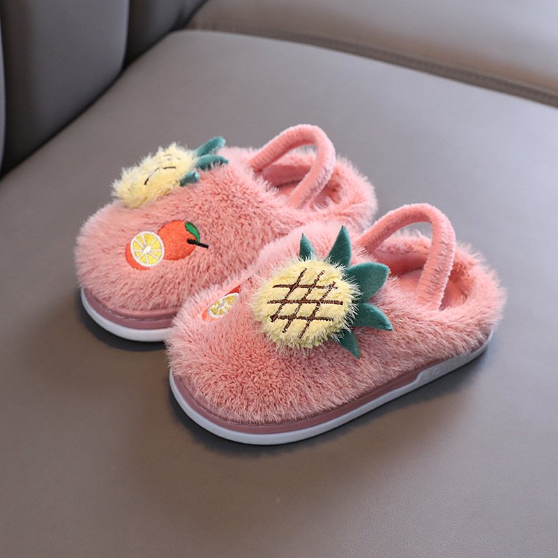 THANH LÝ : Dép Bông Đi Trong Nhà Cho Bé Trai, Gái Họa Tiết Trái Thơm