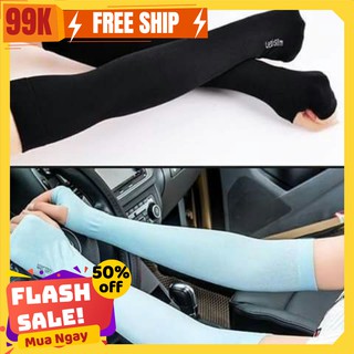 ống tay chống nắng let's slim XỎ NGÓN VẢI LANH MÁT - CO DÃN