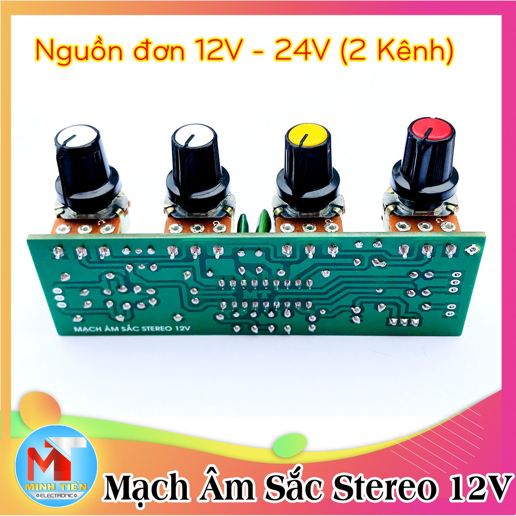 Mạch Âm Sắc Bass Treble 12V đơn - 2 Kênh