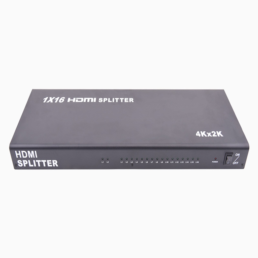 Bộ chia HDMI 1 ra 16 cổng, splitter HDMI 1x16 hỗ trợ 4K*2K nguồn 12v - Hồ Phạm