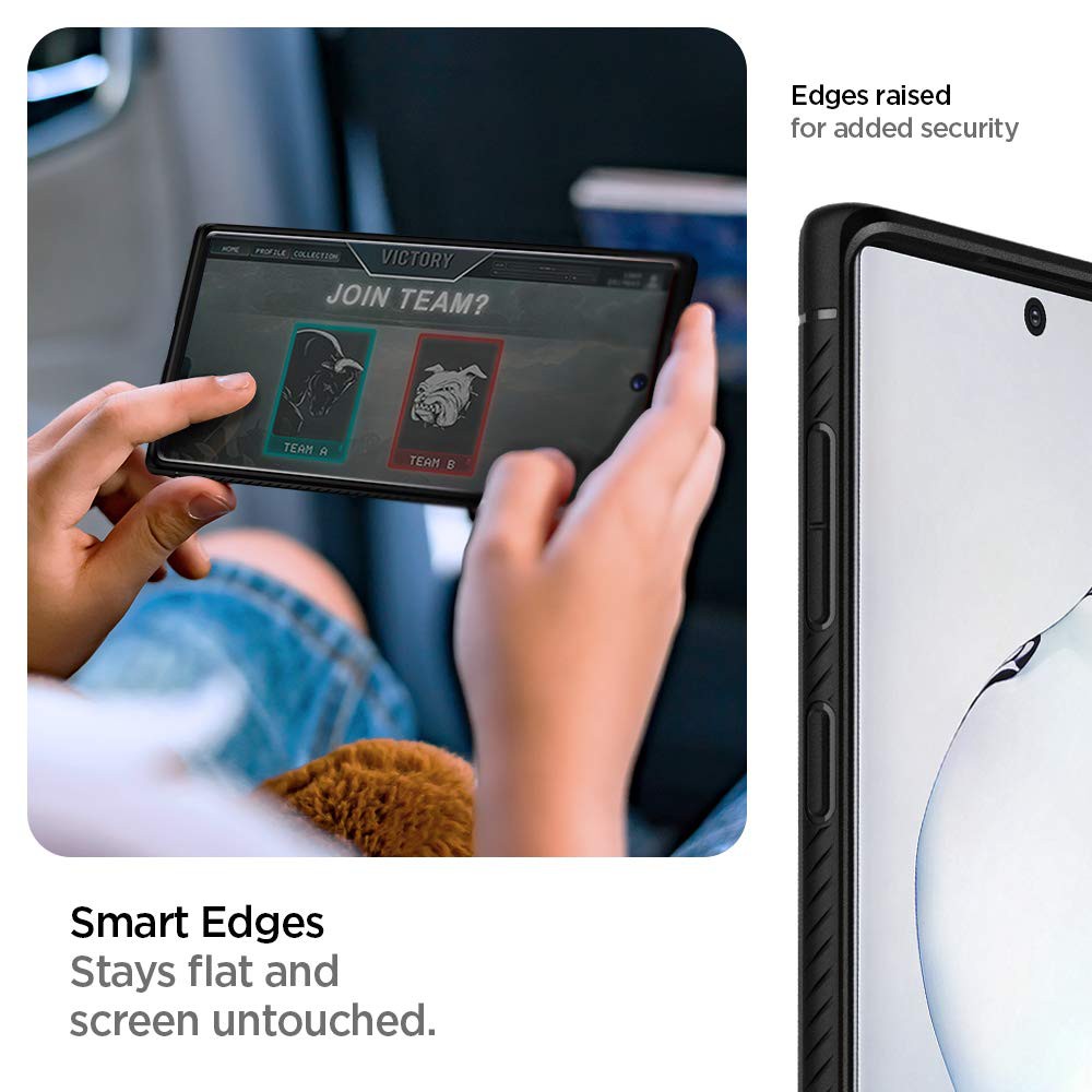 Ốp lưng Samsung Note 10 / Note 10 Plus Spigen Rugged Armor - Hàng Chính Hãng.