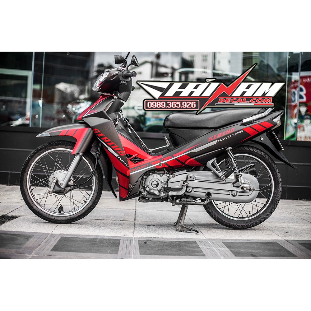 TEm Trùm Sirius Đen Đỏ Factory Racing