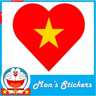 🍃Decal dán cờ VIỆT NAM hình 💖