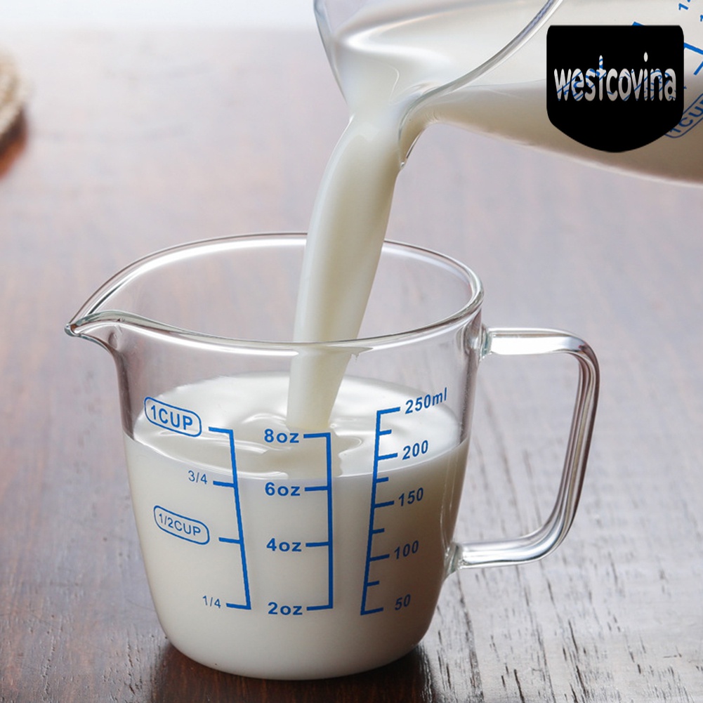 [Hot]☀ Dụng Cụ Đo Lường Thực Phẩm Bằng Kính Chịu Nhiệt 250ml / 500ml