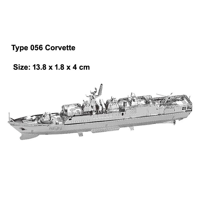 Mô Hình Kim Loại 3D Lắp Ráp Tàu Hộ Vệ Tên Lửa Type 56 corvette