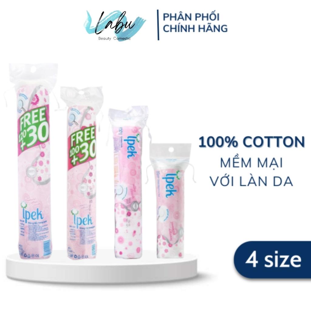 Bông Tẩy Trang Ipek 130 Miếng Thổ Nhĩ Kỳ, Bông Tẩy Trang Cotton Pads Ipek 150 80 130 miếng, Labu Beauty