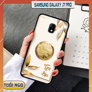 Ốp lưng kính 3D 12 con giáp - Samsung galaxy J7 Pro