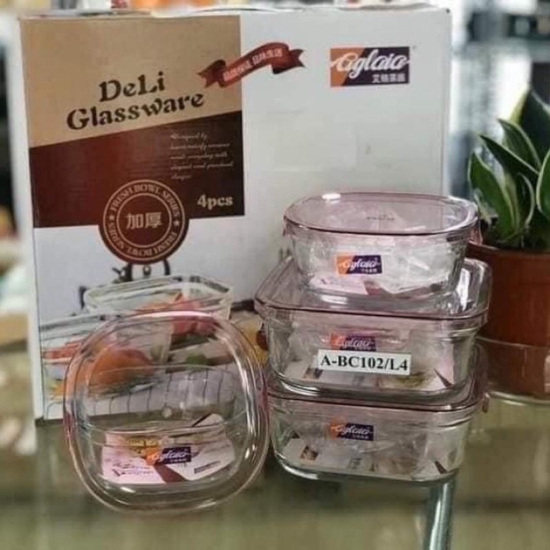Bộ thuỷ tinh 4 món deli