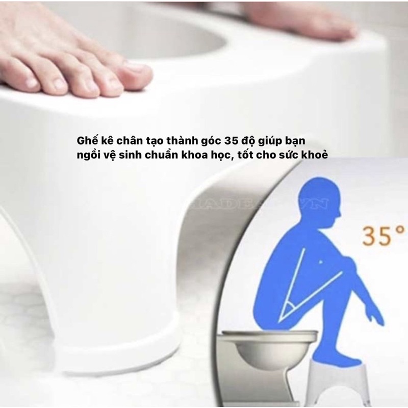 Ghế kê chân toilet, bồn cầu chống táo bón Việt Nhật (2136), ghế kê chân đi vệ sinh cho bé siêu bền tiện dụng