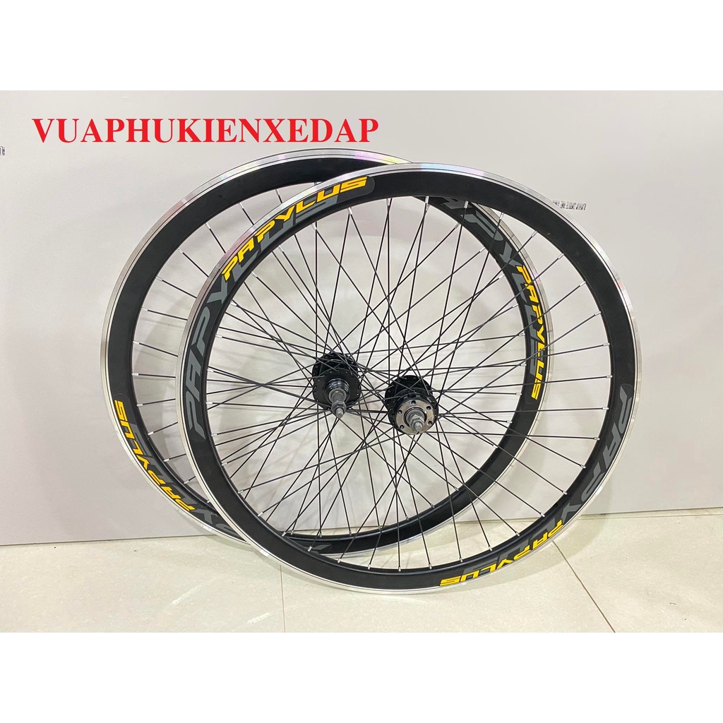 Bộ vành bánh 700c cao 4cm đan sẵn đùm líp vặn Phanh đĩa