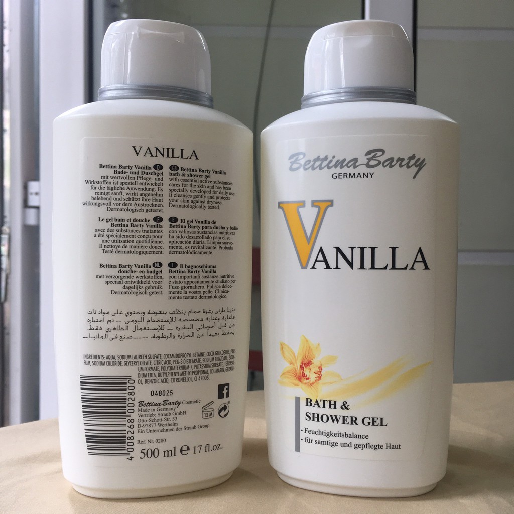 Sữa tắm bettina VANILLA hàng nhập khẩu Đức