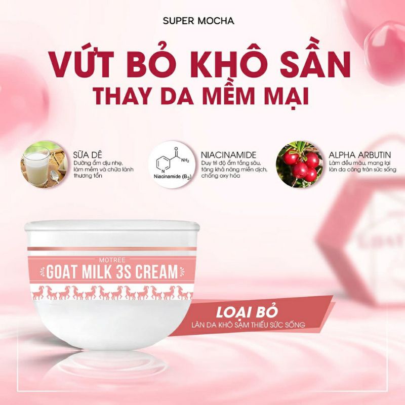 [CAM KẾT CHÍNH HÃNG] KEM BODY SỮA DÊ SUPER MOCHA