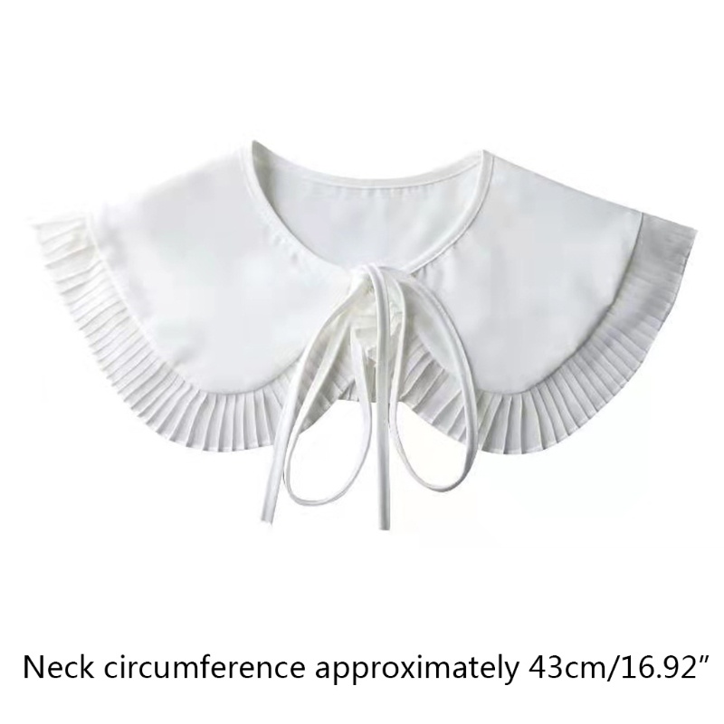 Khăn Choàng Cổ Chiffon Mini Xếp Ly Nhún Bèo Màu Trắng Thời Trang Cho Học Sinh