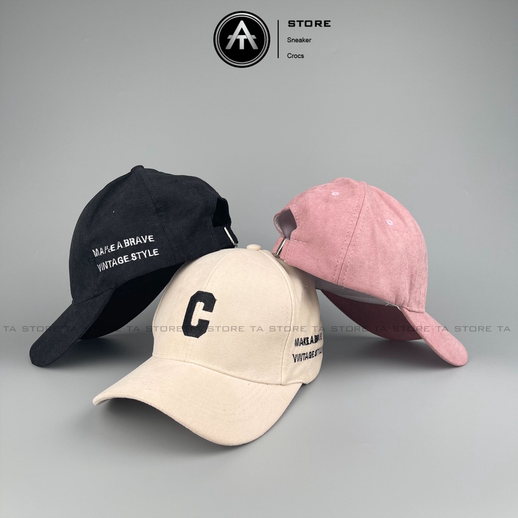 Mũ lưỡi trai thêu chữ C chất nhung cao cấp