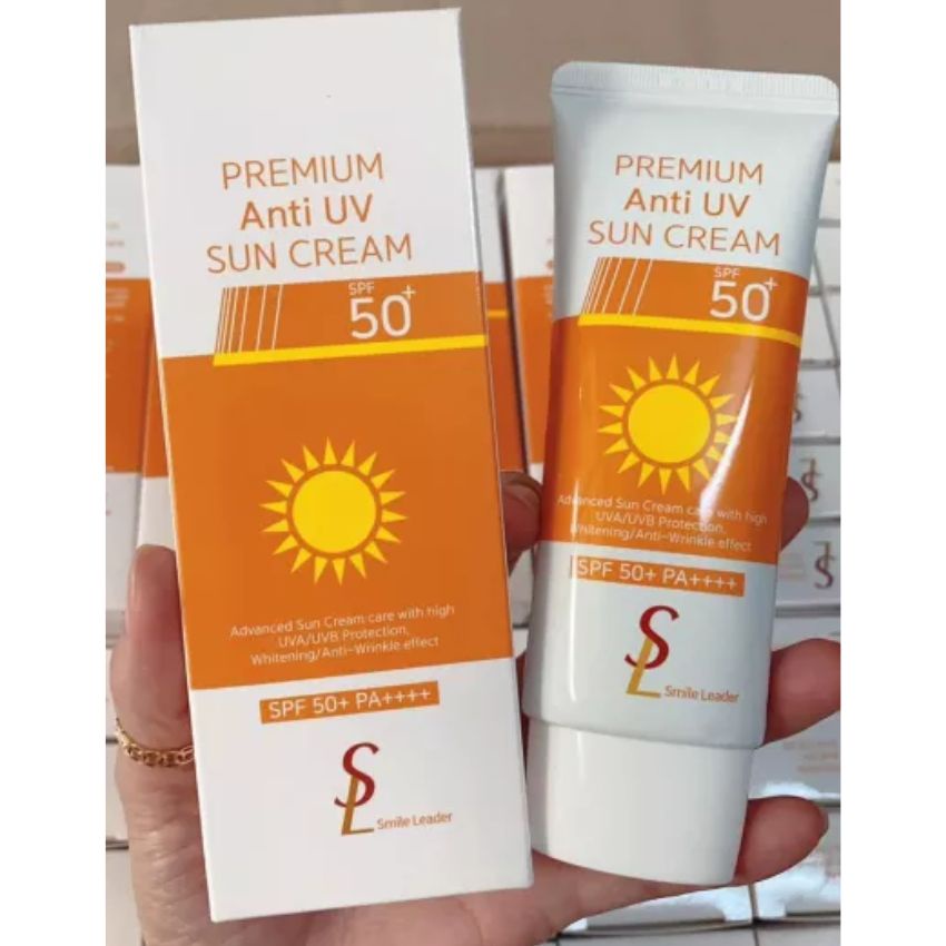 Kem chống nắng Smile Leader Sun Cream 60ml vật lý lai hoá học cho da dầu nhạy cảm Hàn Quốc