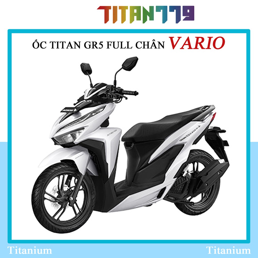 (124) Full dàn chân trước VARIO 9 ốc Titan Gr5 XỊN 5 bắt đĩa, 2 pass heo dầu, 1 ốc dầu, 1 ốc kẹp dây dầu