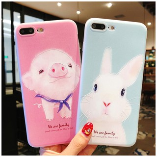 Ốp lưng in nổi Thỏ và Heo