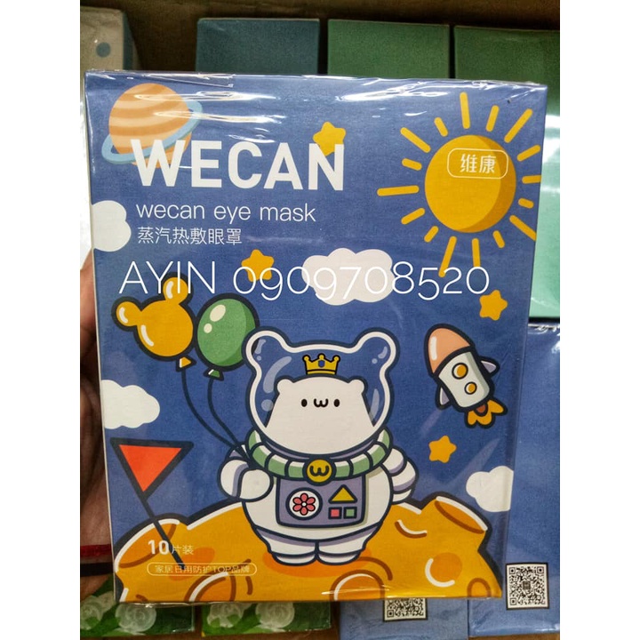 Mặt nạ mắt nóng Wecan thư giãn mắt - Hộp 10 miếng