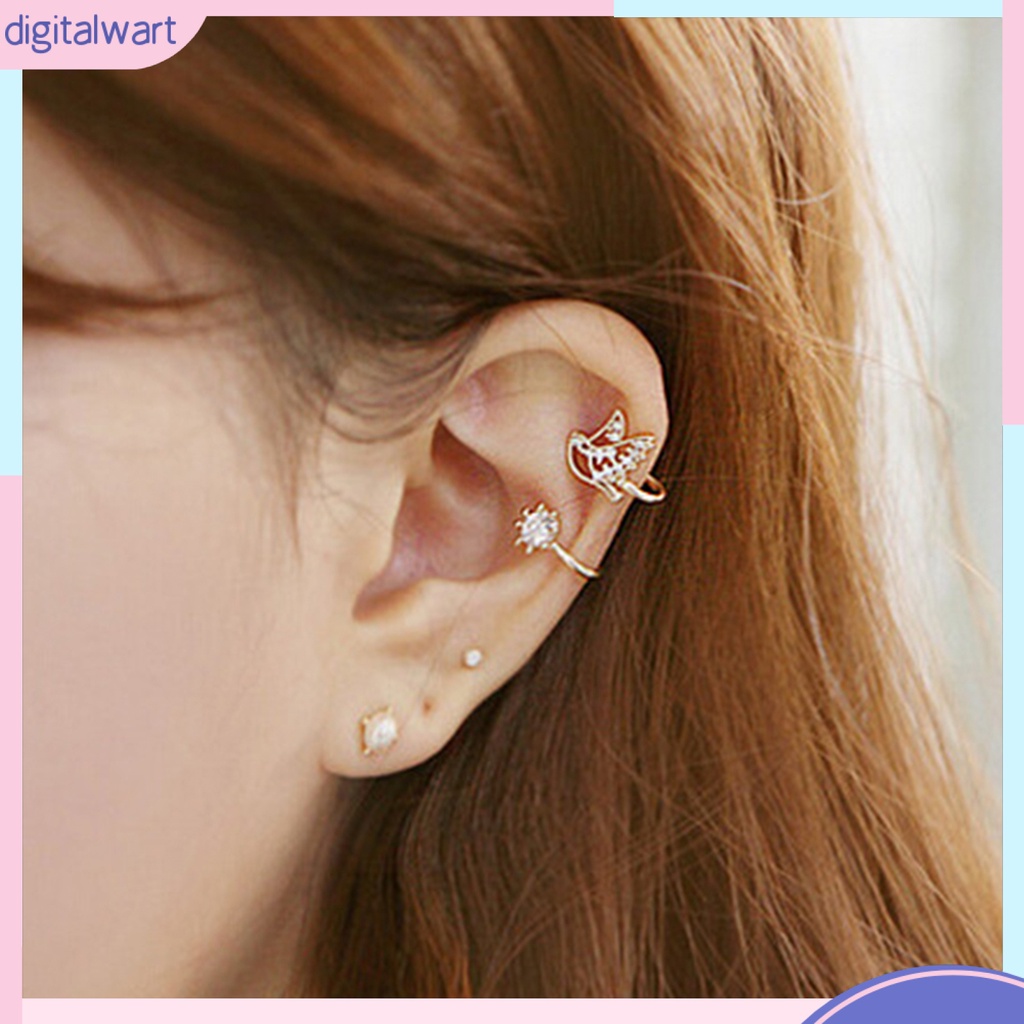 Khuyên gắn vành tai hình chú chim đính đá thời trang cho nữ