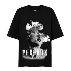 Áo thun form rộng Paradox tay lỡ - Unisex - In hình - THE REVERIE - Màu đen | BigBuy360 - bigbuy360.vn